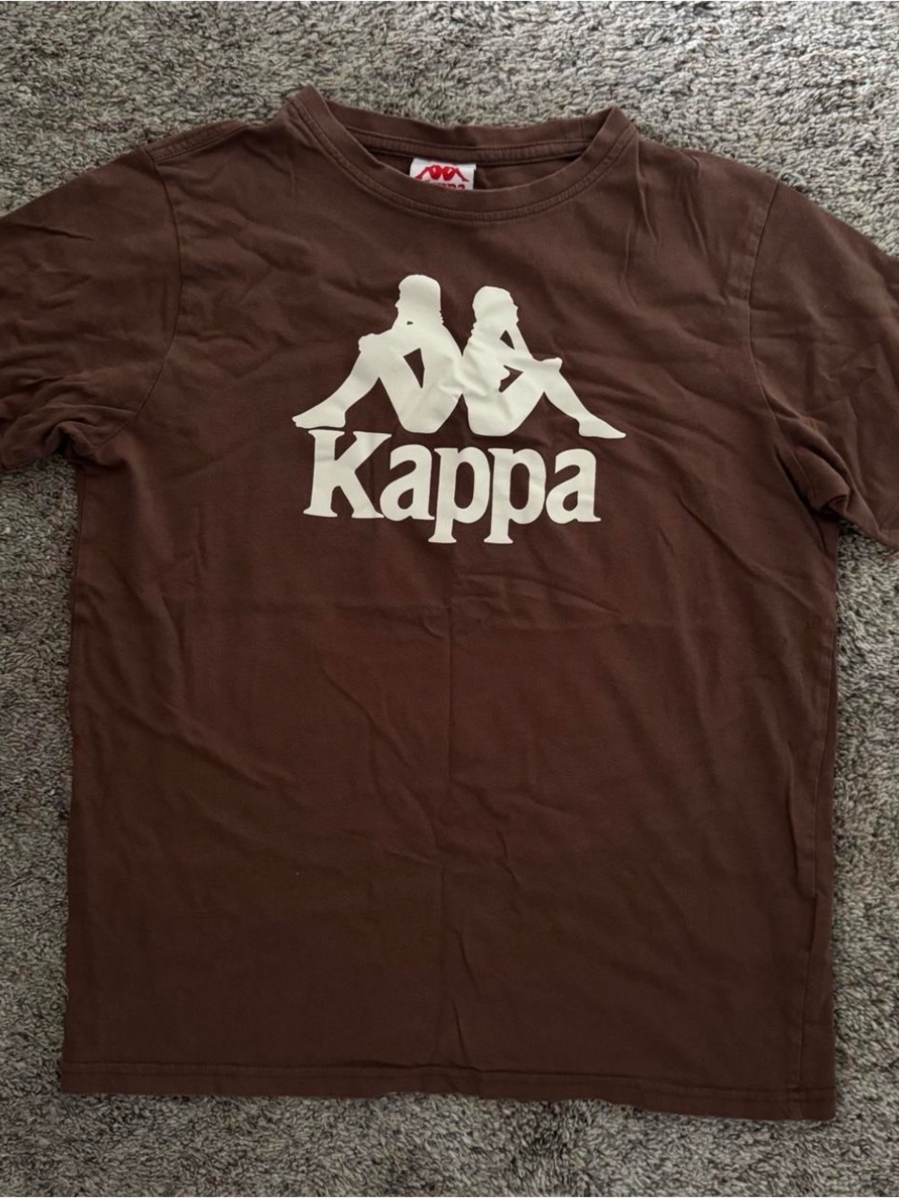 Kappa Brown Short-Sleeve Tee with White Logo